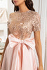 Load image into Gallery viewer, Blush Mother of the Bride Dress with Sequins