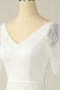 Load image into Gallery viewer, White V Neck Lace Wedding Dress