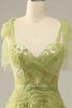 Load image into Gallery viewer, Light Green A-Line Formal Dress With Embroidery