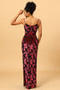 Load image into Gallery viewer, Burgundy Velvet Long Mermaid Bridesmaid Dress