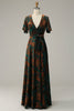 Load image into Gallery viewer, Burnout Velvet Dark Green Mother of Bride Dress