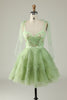 Load image into Gallery viewer, A-Line Spaghetti Straps Green Short Party Dress