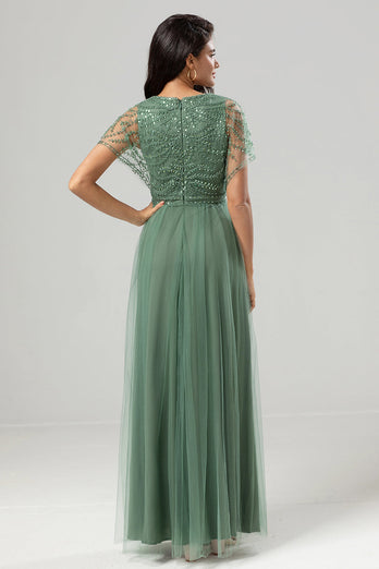 Tulle Beaded Twilight Bridesmaid Dress