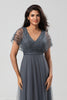 Load image into Gallery viewer, Tulle Beaded Twilight Bridesmaid Dress