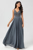 Load image into Gallery viewer, A-Line Eucalyptus Long Bridesmaid Dress with Beading