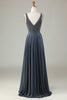 Load image into Gallery viewer, A-Line Beaded Eucalyptus Long Bridesmaid Dress