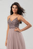 Load image into Gallery viewer, A-Line Spaghetti Straps Dusty Pink Long Bridesmaid Dress with Beading