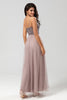 Load image into Gallery viewer, A-Line Spaghetti Straps Dusty Pink Long Bridesmaid Dress with Beading