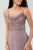 Load image into Gallery viewer, Long Dusty Sage Bridesmaid Dress with Beaded