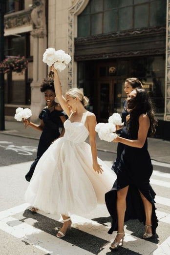 Tulle Corset White Wedding Dress