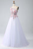 Load image into Gallery viewer, A-Line One Shoulder Pink Formal Dress with Appliques