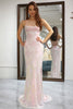 Load image into Gallery viewer, Mermaid Pink Lace-Up Back Formal Dress with Appliques