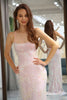 Load image into Gallery viewer, Mermaid Pink Lace-Up Back Formal Dress with Appliques