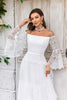 Load image into Gallery viewer, Ivory Sweep Train Flare Sleeves Wedding Dress