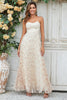 Load image into Gallery viewer, Gorgeous A Line Sweetheart Champagne Flower Long Bridesmaid Dress