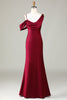 Load image into Gallery viewer, Mermaid Sleeveless Cabemet Long Bridesmaid Dress