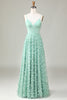 Load image into Gallery viewer, A-Line Spaghetti Straps Sleeveless Green Bridesmaid Dress