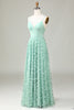 Load image into Gallery viewer, A-Line Spaghetti Straps Sleeveless Green Bridesmaid Dress