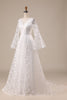 Load image into Gallery viewer, Ivory Lace Flare Sleeves A-Line Wedding Dress