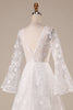 Load image into Gallery viewer, Ivory Lace Flare Sleeves A-Line Wedding Dress