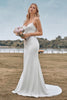 Load image into Gallery viewer, Mermaid Lace-Up Back Sweep Train Long Wedding Dress