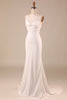 Load image into Gallery viewer, Mermaid Lace-Up Back Long Wedding Dress with Sweep Train