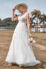 Load image into Gallery viewer, Sparkly Tulle Ivory Long Wedding Dress with Beading