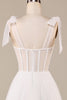 Load image into Gallery viewer, Tulle Spaghetti Straps Ivory Corset Wedding Dress