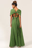 Load image into Gallery viewer, Charming A Line Olive Green Spandex Convertible Wear Long Bridesmaid Dress