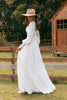 Load image into Gallery viewer, Ivory Long Sleeves Boho Wedding Dress with Lace