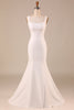 Load image into Gallery viewer, Simple Ivory Mermaid Wedding Dress with Back Bowknot