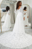 Load image into Gallery viewer, Ivory A-Line Lace Wedding Dress with Sleeves