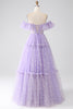 Load image into Gallery viewer, Off The Shoulder Lilac Corset Formal Dress