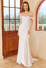 Load image into Gallery viewer, Mermaid Off the Shoulder White Wedding Dress with Lace