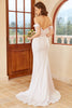 Load image into Gallery viewer, Mermaid Off the Shoulder White Wedding Dress with Lace