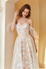 Load image into Gallery viewer, Gorgeous A Line Off the Shoulder White Lace Wedding Dress