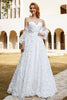 Load image into Gallery viewer, White Organza Off Shoulder Wedding Dress