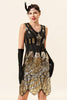 Load image into Gallery viewer, Gold Gatsby 1920s Dress