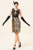 Load image into Gallery viewer, Gold Gatsby 1920s Dress