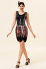 Load image into Gallery viewer, Black &amp; Red Short Sequins 1920s Dress