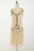 Load image into Gallery viewer, Champagne Gatsby 1920s Dress with Sequins and Fringes