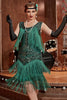 Load image into Gallery viewer, Plus Size Champagne Gatsby 1920s Flapper Dress with Sequins and Fringes