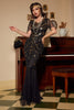 Load image into Gallery viewer, Sequins Dark Green Long 1920s Dress