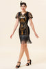 Load image into Gallery viewer, Sequin Black 1920s Dress with Fringes