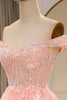 Load image into Gallery viewer, Glitter Blush Tiered A-Line Long Formal Dress with Lace