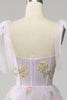 Load image into Gallery viewer, Lilac Embroidery Corset Long Formal Dress