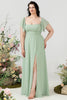 Load image into Gallery viewer, Off the Shoulder Plus size Bridesmaid Dress with Slit