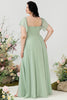 Load image into Gallery viewer, Off the Shoulder Plus size Bridesmaid Dress with Slit