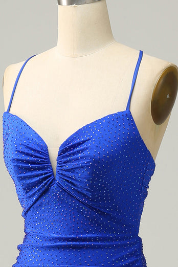 Sparkly Royal Blue Long Formal Dress with Beading