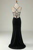 Load image into Gallery viewer, Mermaid Lace-Up Back Grey Purple Long Formal Dress